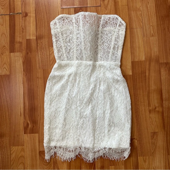 Oh Polly Cream Lace Corset Top - Picture 1 of 3